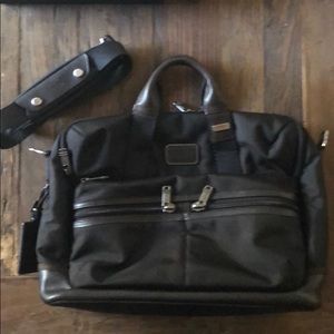 Tumi nylon/leather briefcase